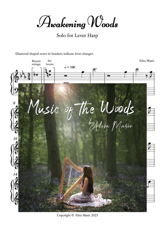 Awakening Woods - Harp Sheet Music