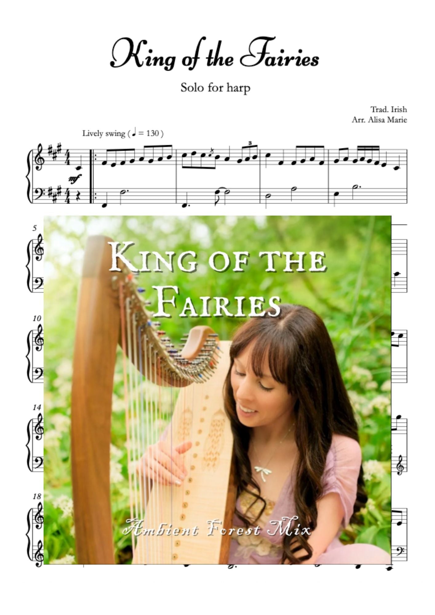 King of the Fairies - Harp Sheet Music
