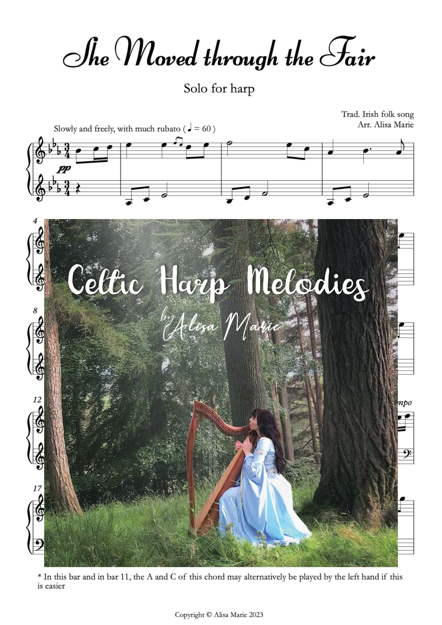She Moved Through the Fair - Harp Sheet Music