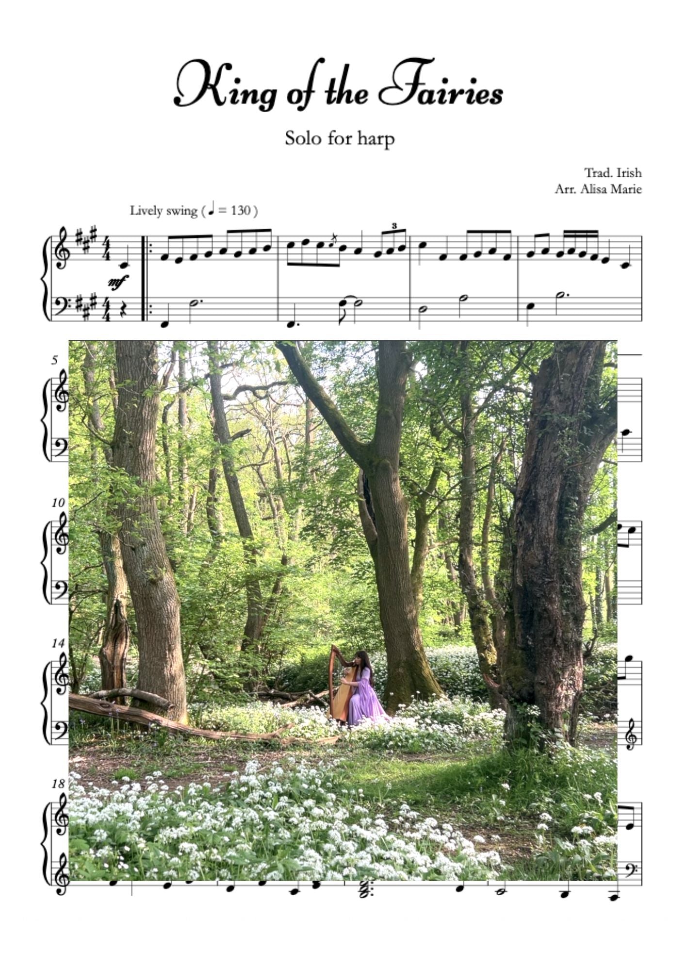 King of the Fairies - Harp Sheet Music