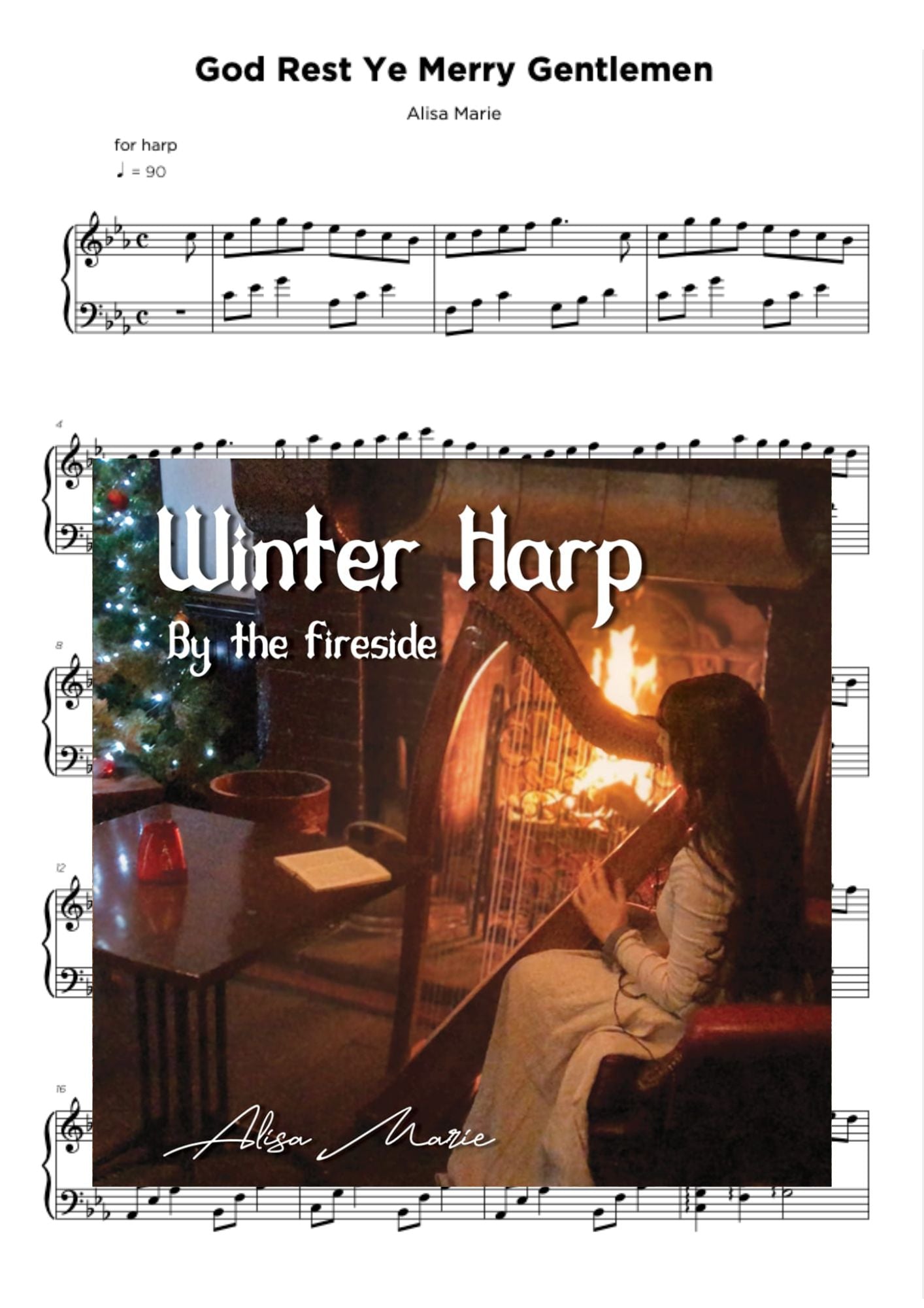 God Rest Ye Merry Gentlemen - Harp Sheet Music