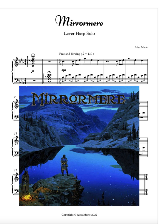 Mirrormere - Harp Sheet Music