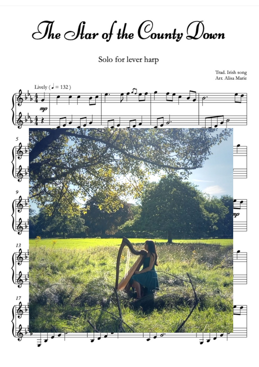 Star of the County Down - Harp Sheet Music
