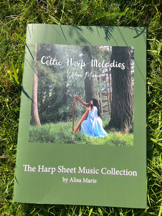 Celtic Harp Melodies – Printed Sheet Music Book + PDF Digital Download