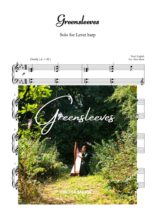 Greensleeves - Harp Sheet Music