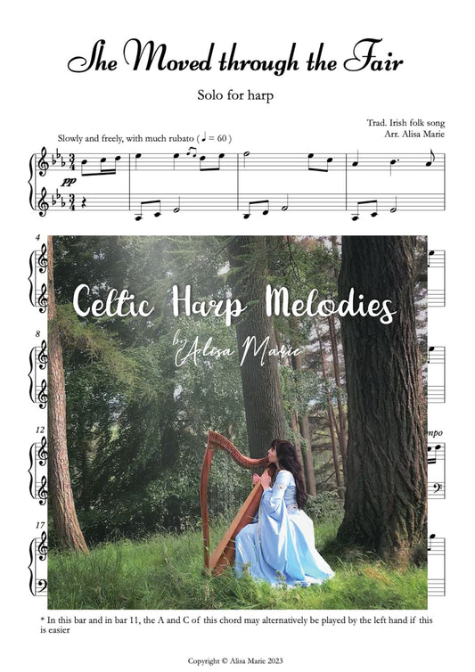 She Moved Through the Fair - Harp Sheet Music
