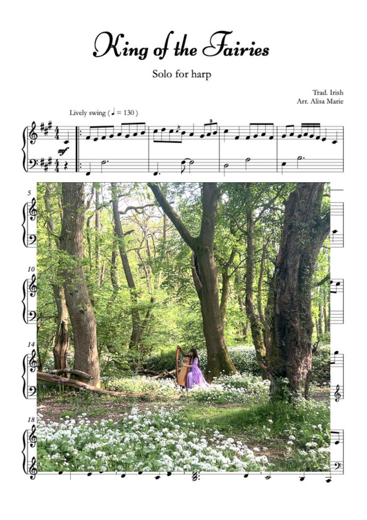King of the Fairies - Harp Sheet Music
