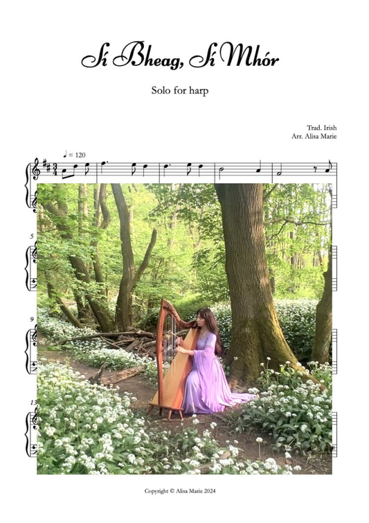 Sí Bheag, Sí Mhór - Harp Sheet Music
