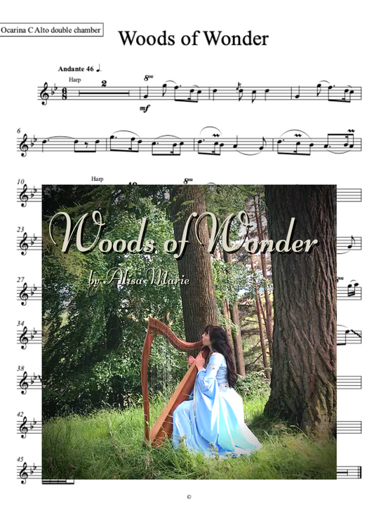Woods of Wonder - Ocarina Sheet Music (with MP3 backing track)